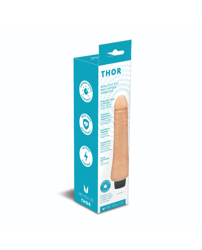 Me You Us Thor 11 Realistic Vibrator Flesh 9.6in