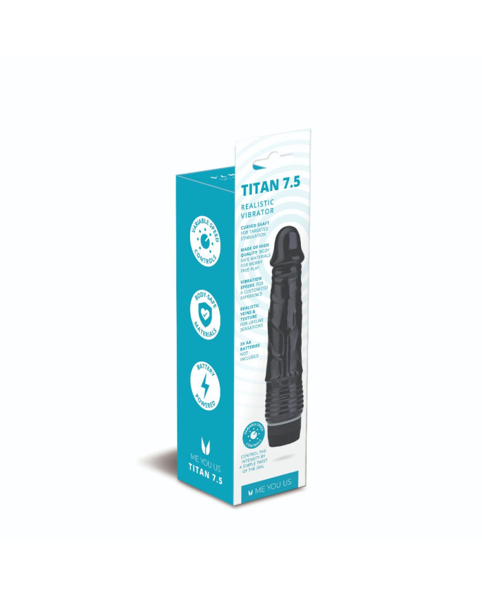 Me You Us Titan Realistic Vibrator Black
