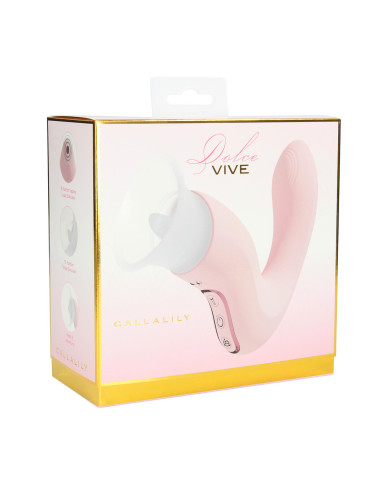 CallaLily - G-Spot Tap Vulva Breast Suction and Tongue Stimulator - Pink