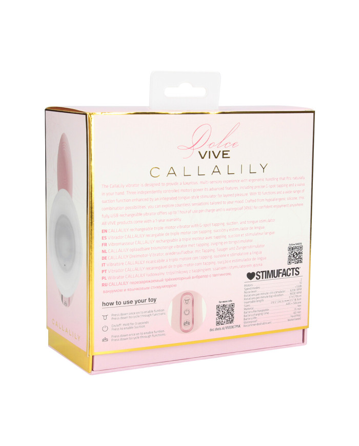 CallaLily - G-Spot Tap Vulva Breast Suction and Tongue Stimulator - Pink
