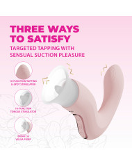 CallaLily - G-Spot Tap Vulva Breast Suction and Tongue Stimulator - Pink