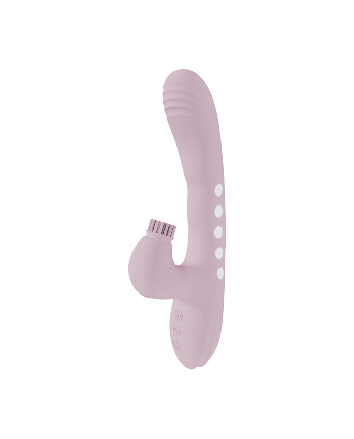 Andria - G-Spot Vibrating and Tap Clit Stimulator with LED - Pink