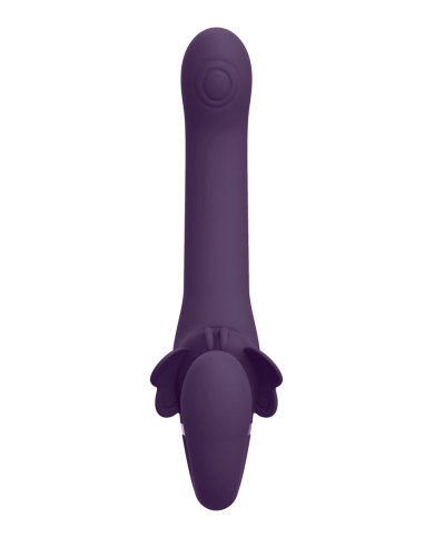Satu - Pulse-Wave and Vibrating Strapless Strapon - Purple