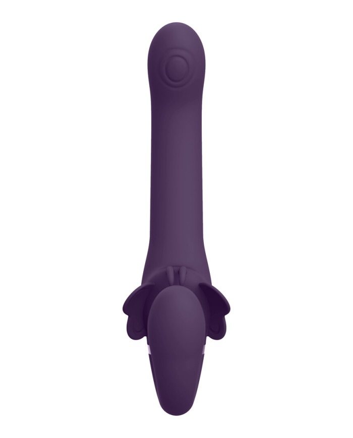 Satu - Pulse-Wave and Vibrating Strapless Strapon - Purple