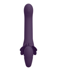 Satu - Pulse-Wave and Vibrating Strapless Strapon - Purple