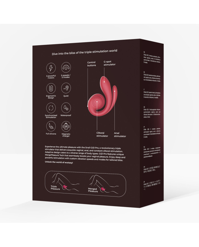 GIZI Pro - Triple Stimulator - Bordeaux