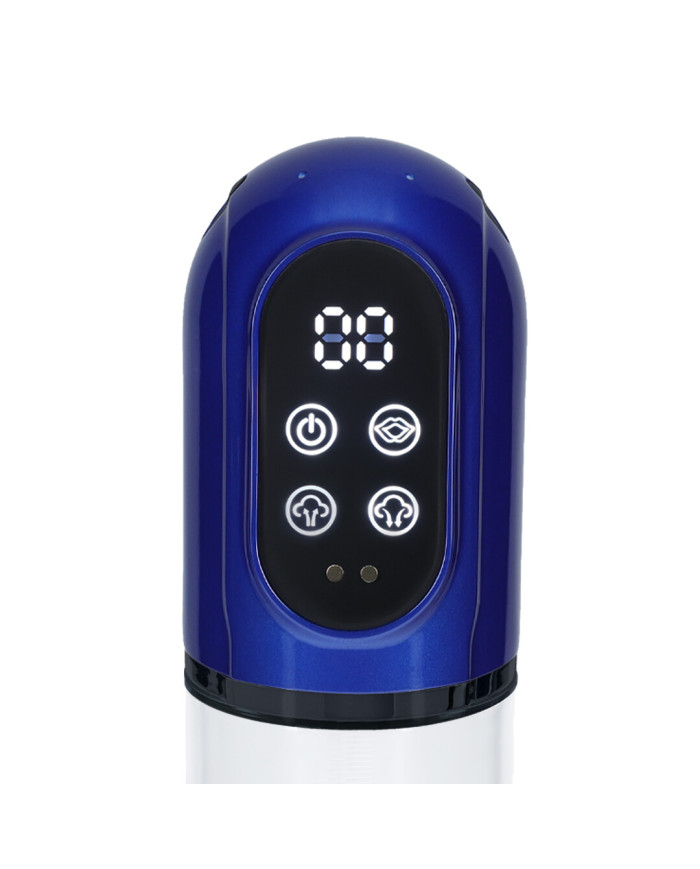 Engage - Automatic Waterproof Penis Pump and Masturbator - Metallic Blue