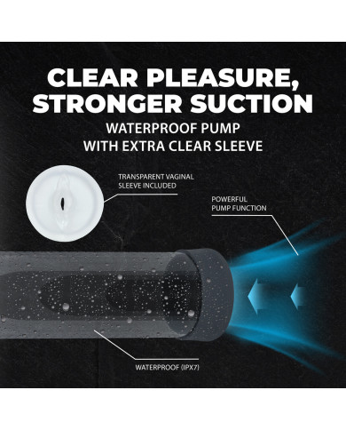 Engage - Automatic Waterproof Penis Pump and Masturbator - Gun Metal