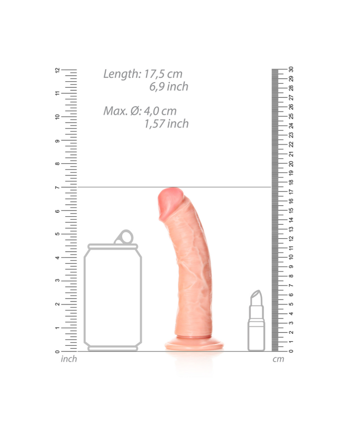 Curved Realistic Dildo with Suction Cup - 6   15,5 cm