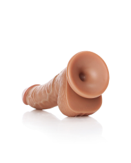 Curved Realistic Dildo with Balls and Suction Cup - 6   15,5 cm