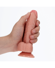 Curved Realistic Dildo with Balls and Suction Cup - 6   15,5 cm