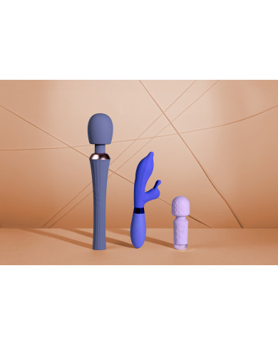 Powerful Wand Vibrator with Still Handle - Blue Nova