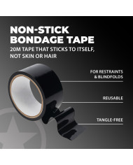 PVC Non-Stick Tape - 20 m - Black
