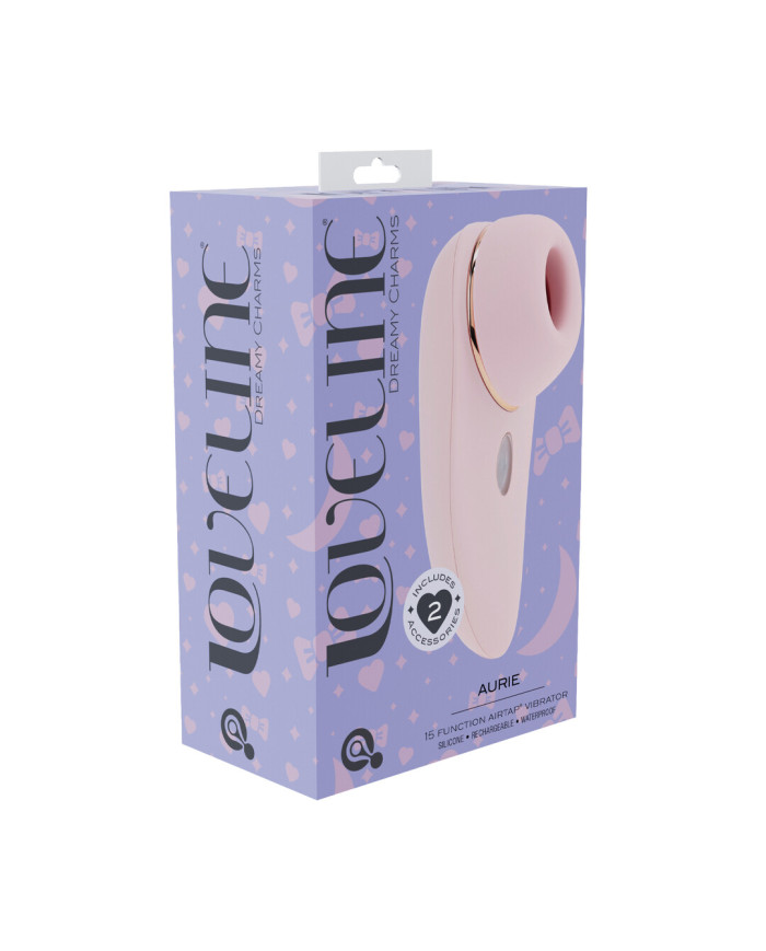 Aurie - AirTap Vibrator with Two Head Attachments - Pink