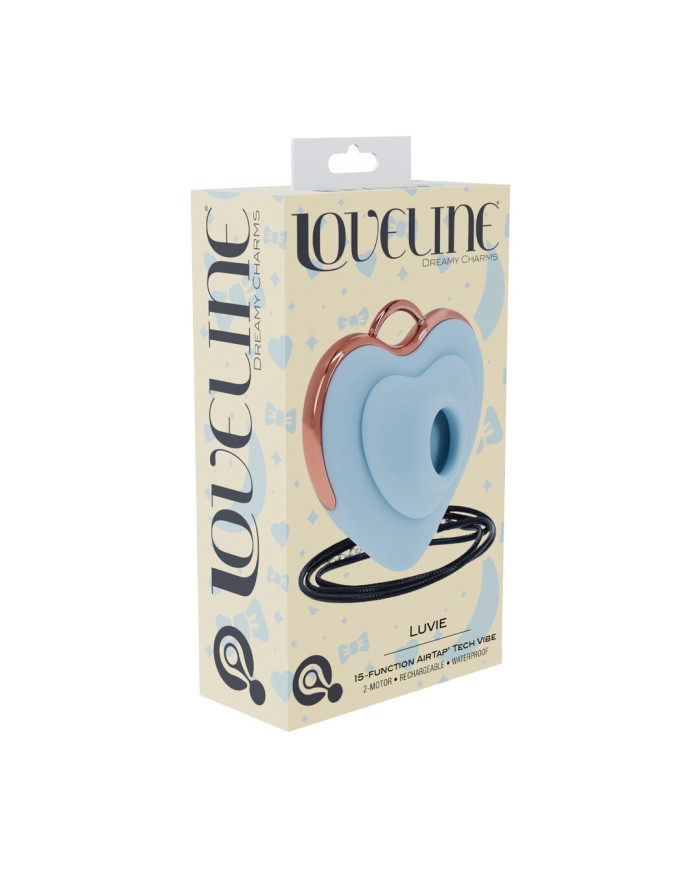 Luvie - Heart-shaped AirTap Vibrator - Blue