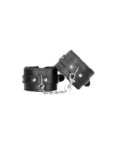 Plush Bonded Leather Hand Cuffs