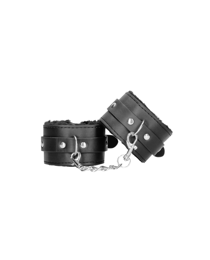 Plush Bonded Leather Hand Cuffs
