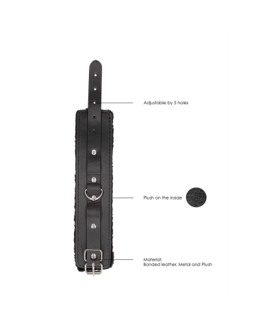 Plush Bonded Leather Hand Cuffs