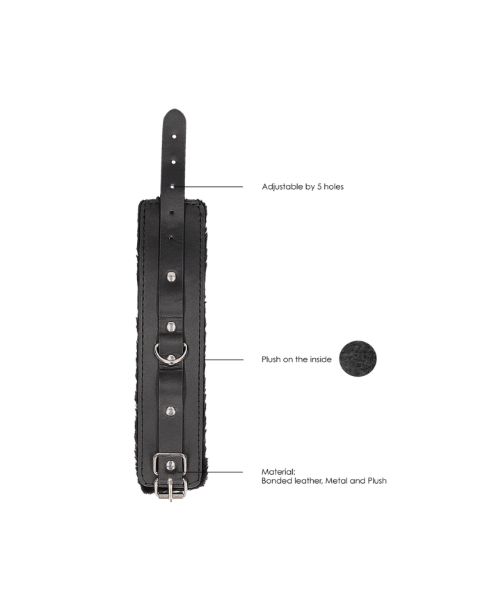 Plush Bonded Leather Hand Cuffs