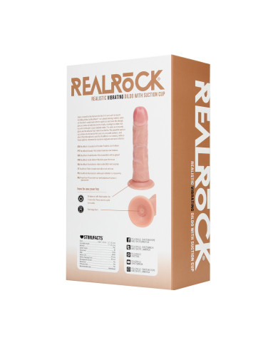 Vibrating Regular Curved Cock - 6   15,5 cm - Flesh