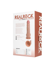 Vibrating Regular Straight Cock with Balls - 9   23 cm - Tan