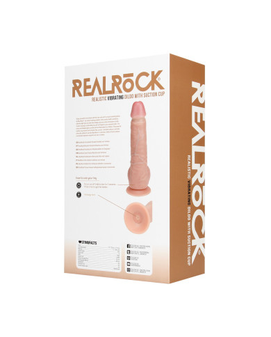 Vibrating Regular Straight Cock with Balls - 9   23 cm - Flesh