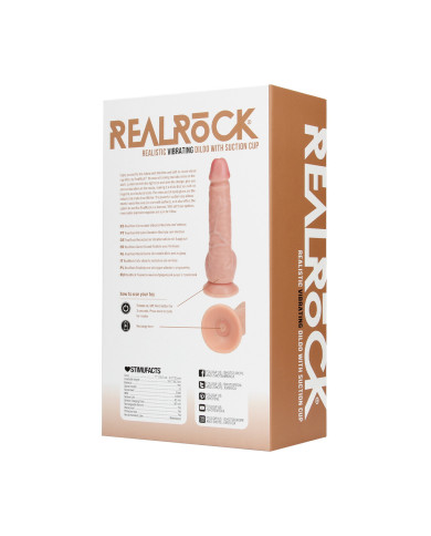 Vibrating Regular Straight Cock with Balls - 7   18 cm - Flesh