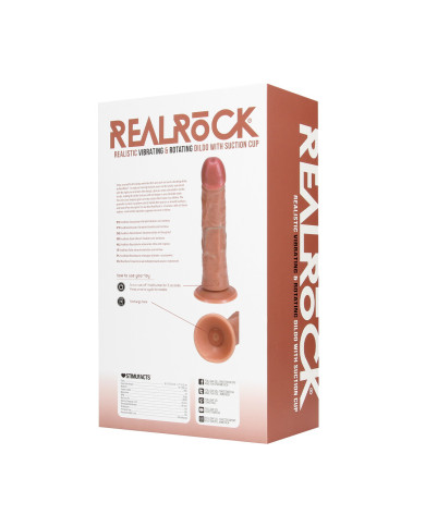 Vibrating and Rotating Regular Curved Cock - 8   20,5 cm - Tan