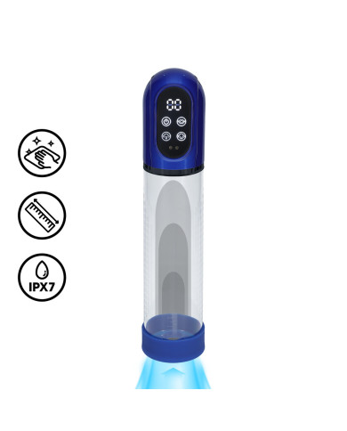 Engage - Automatic Waterproof Penis Pump and Masturbator - Metallic Blue