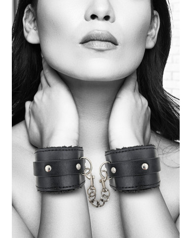Plush Bonded Leather Hand Cuffs