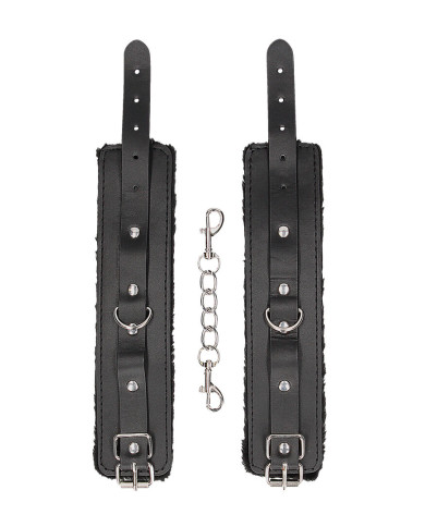 Plush Bonded Leather Hand Cuffs