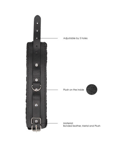 Plush Bonded Leather Hand Cuffs