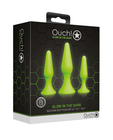 Butt Plug Set - Glow in the Dark