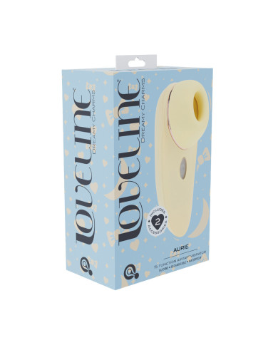Aurie - AirTap Vibrator with Two Head Attachments - Yellow