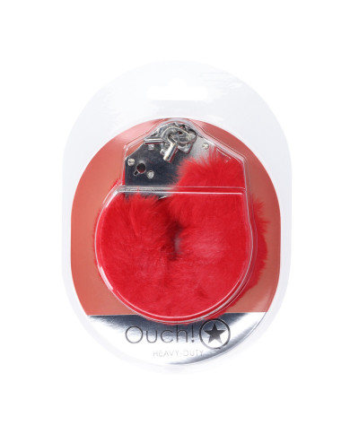 Heavy-duty Fluffy Handcuffs - Red