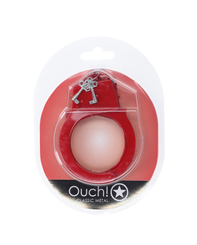 Classic Metal Handcuffs - Red