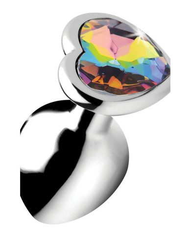 Rainbow Prism - Heart Butt Plug - Medium