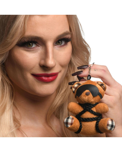 Rope Teddy Bear Keychain - Brown