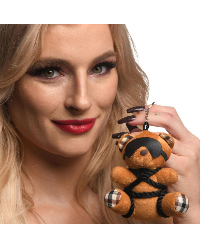 Rope Teddy Bear Keychain - Brown