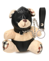 Gagged Teddy Bear Keychain - Brown