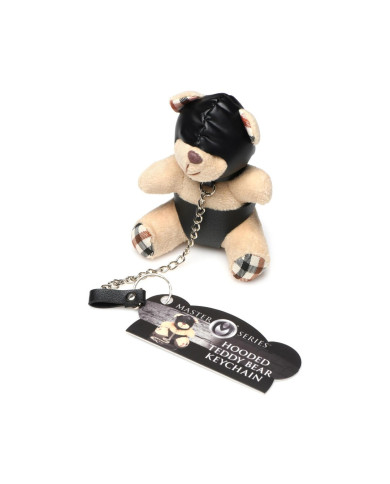 Hooded Teddy Bear Keychain - Tan