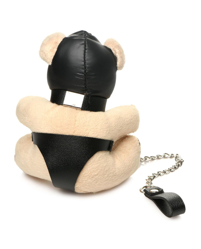 Hooded Teddy Bear Keychain - Tan