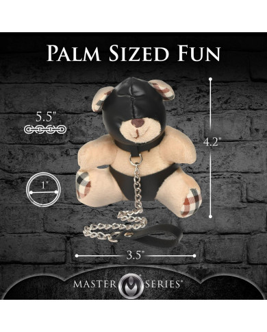 Hooded Teddy Bear Keychain - Tan