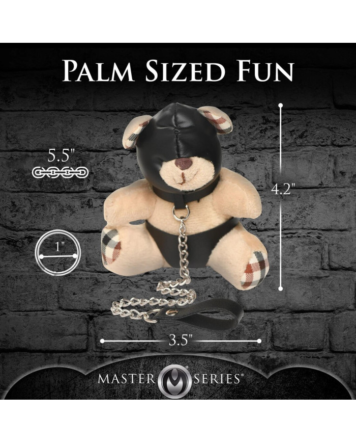 Hooded Teddy Bear Keychain - Tan