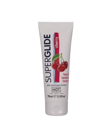 Superglide - Edible Waterbased Lubricant - Cherry - 3 fl oz   75 ml