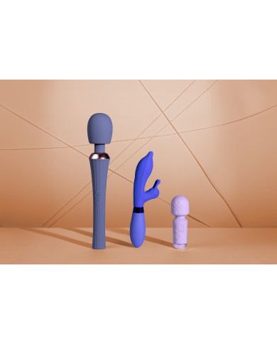 Powerful Wand Vibrator with Still Handle - Blue Nova