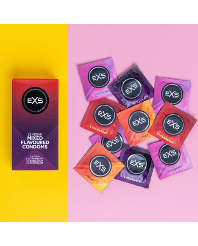 EXS Mixed Flavoured - Condoms - 12 Pieces