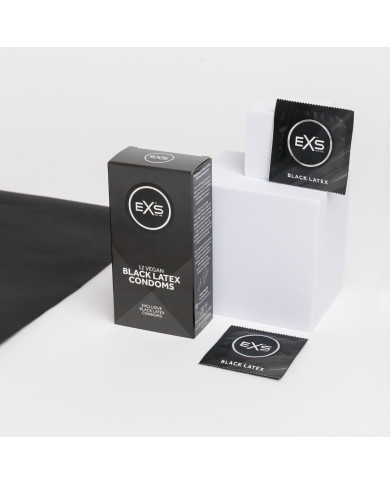 EXS Black Latex - Condoms - 12 Pieces