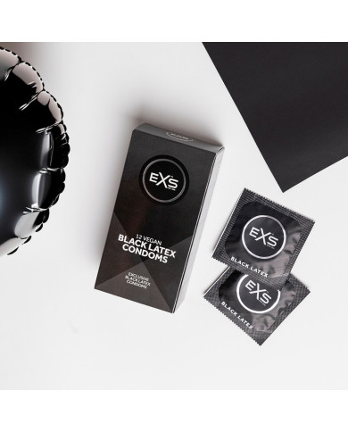 EXS Black Latex - Condoms - 12 Pieces