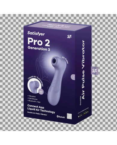 Pro 2 Generation 3 - Double Air Pulse Vibrator - Liquid Air and Connect App - Lila